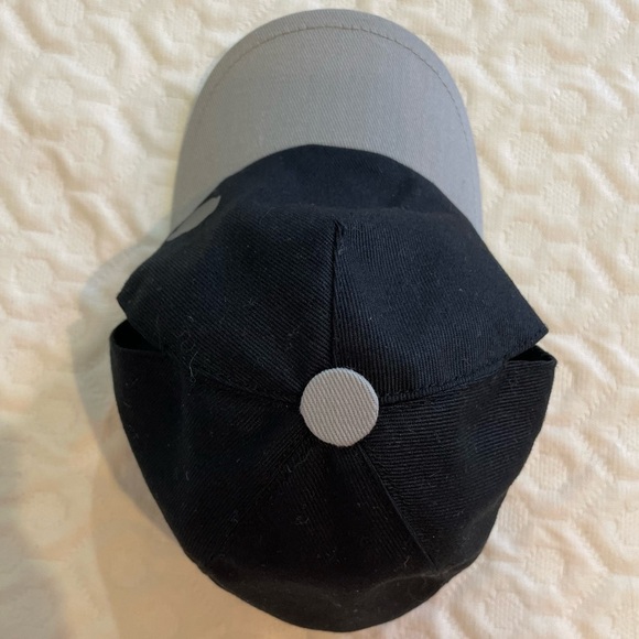 Build-A-Bear Workshop Hat For Bear Baseball Cap Ear Holes Small Gray Black Logo - Picture 7 of 8